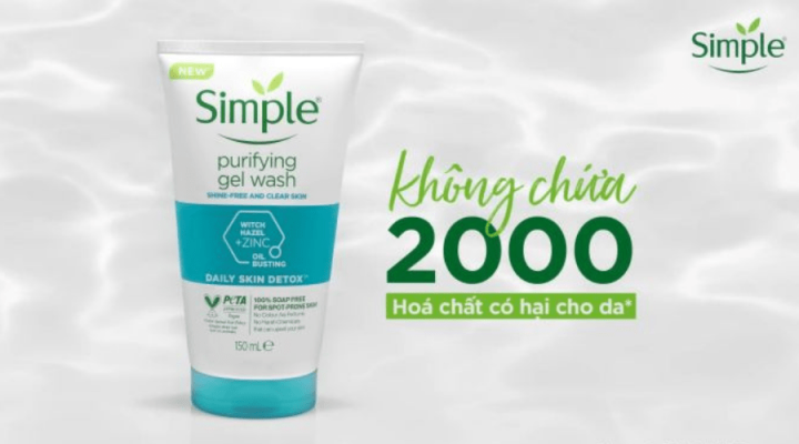 các loại sữa rửa mặt cho da dầu simple